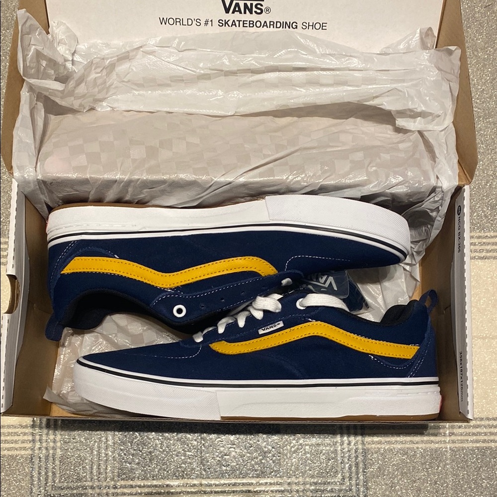 New Vans Kyle Walker in Navy and gold size 12 Sneakers